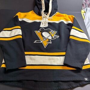 47 Brand VTG Pittsburgh Penguins Hockey style Hoodie XL
